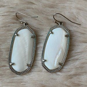Kendra Scott White and Silver Earrings